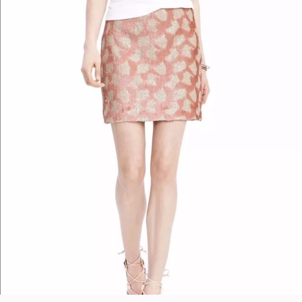 Banana Republic Blush Pink Sequin Mini Skirt